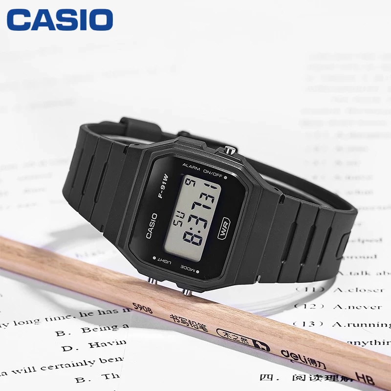 Hot Selling Casio F‑91WB‑1A Watch, Multi‑Function Alarm, Practical Daily‑use Unisex Square Watch For Men Women Students