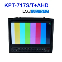 KPT-717ST+AHD Satellite Finder Meter DVB-S2 DVB-T/T2 DVB-C Combo test cctv camera DVB-T/T2 DVB-C Combo