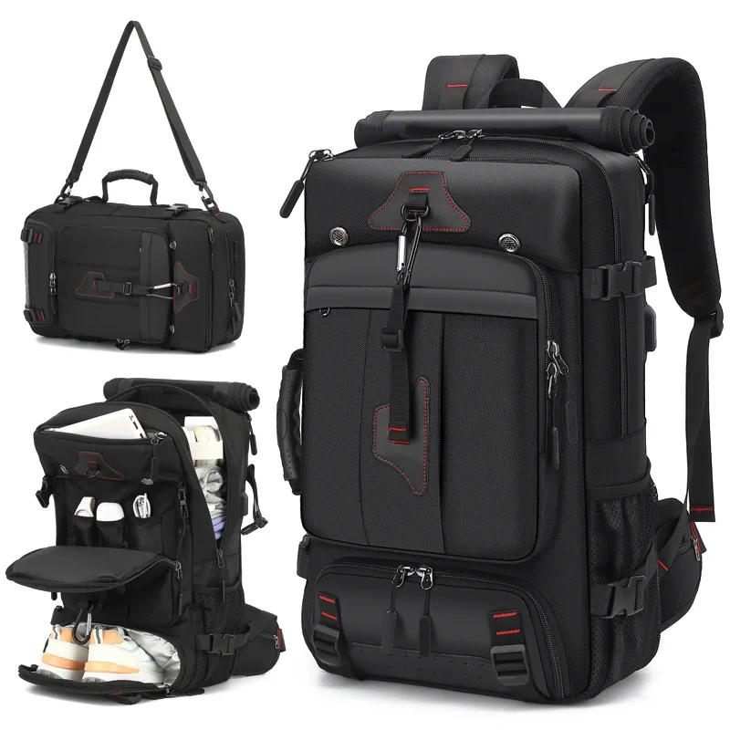 

Large 80L Luggage New Extra Large Capacity Backpack Men's Outdoor Expandable Travel Boarding Backpack Travel