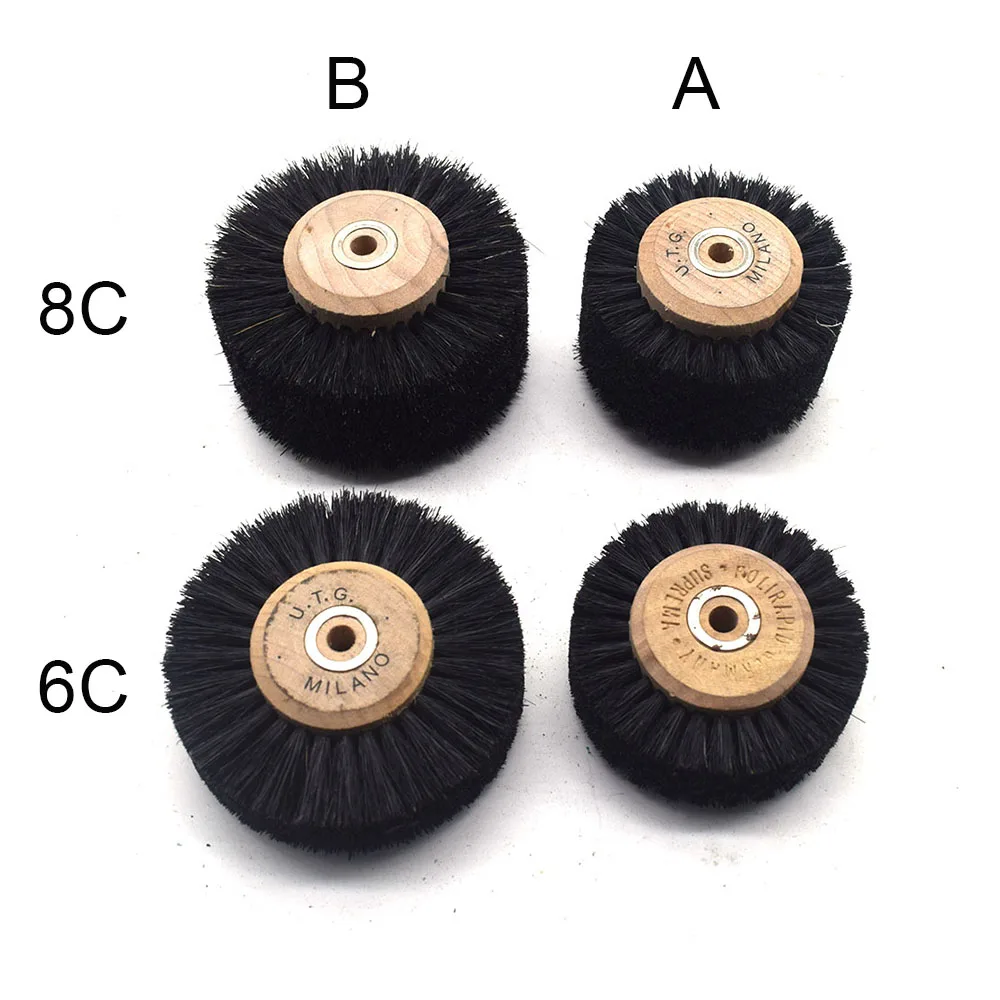 1PCS Abrasive Black Bristle Brush Buffing Wheel Brush for Polishing Tool Accessories Engraver Cleaning Tools 65-78MM