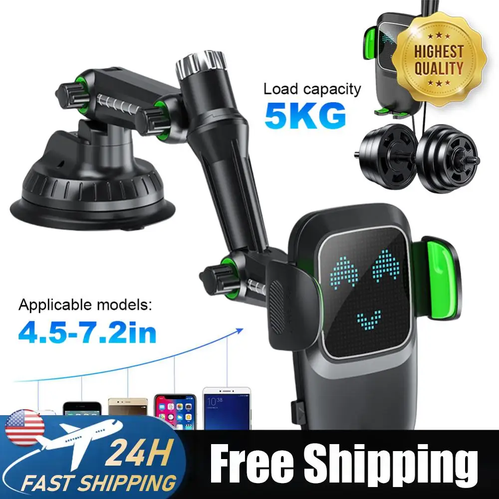 

Air Vent Phone Mount Flexible Long Arm 360 Degree Rotating Phone Clip Bracket Hands Free Dashboard Phone Holder with Suction Cup