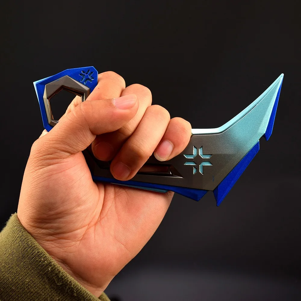 16 سنتيمتر Valorant VCT Karambit المشاجرة سلاح لعبة الطرفية المعادن الشظية مخلب سكين نموذج سيف ساموراي الحلي الهدايا لعب الأولاد