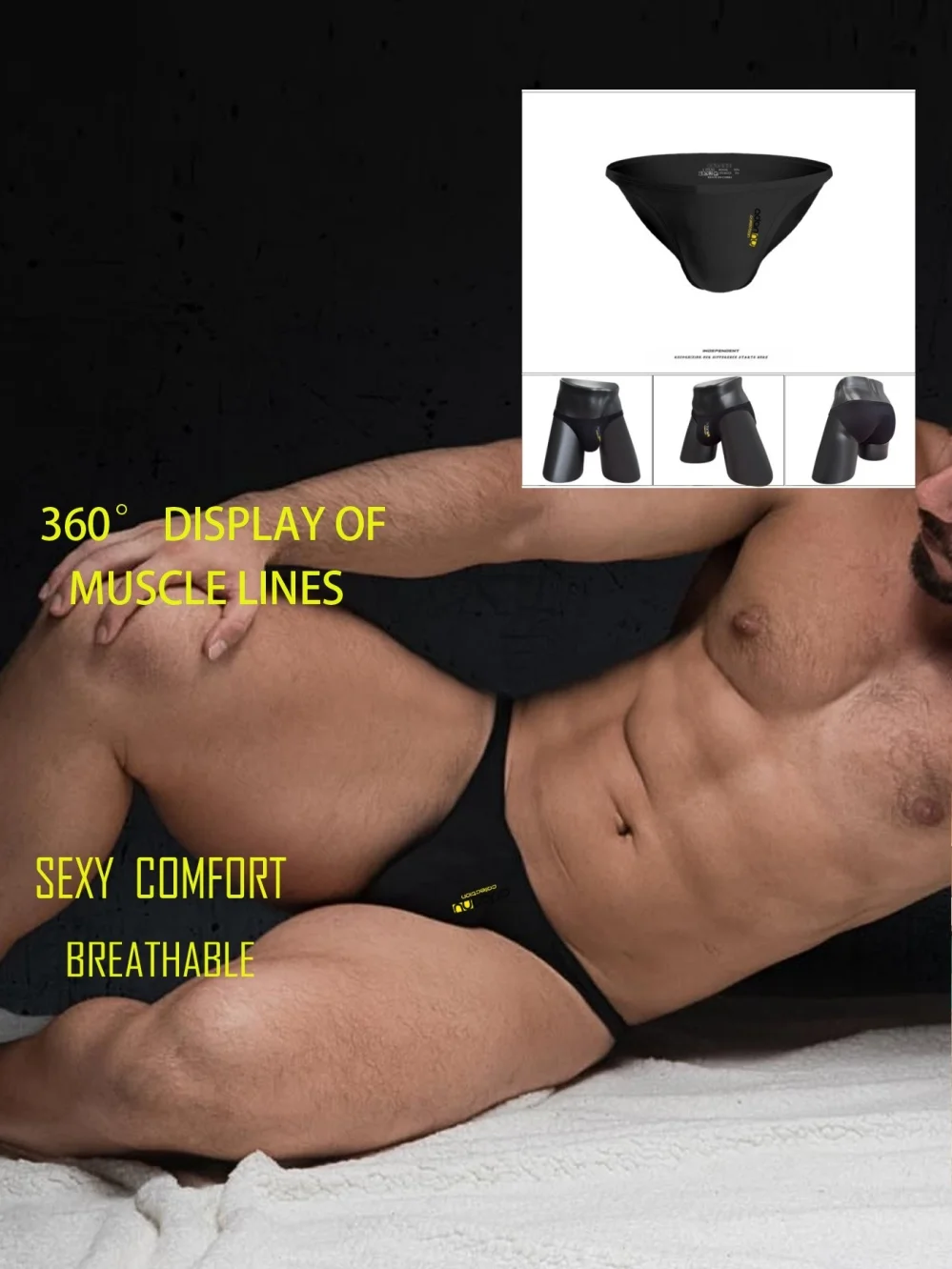 Men's Low-Rise Modal Briefs - Quick-Dry Stretch Fit Sports Underwear Breathable Solid Color Comfort