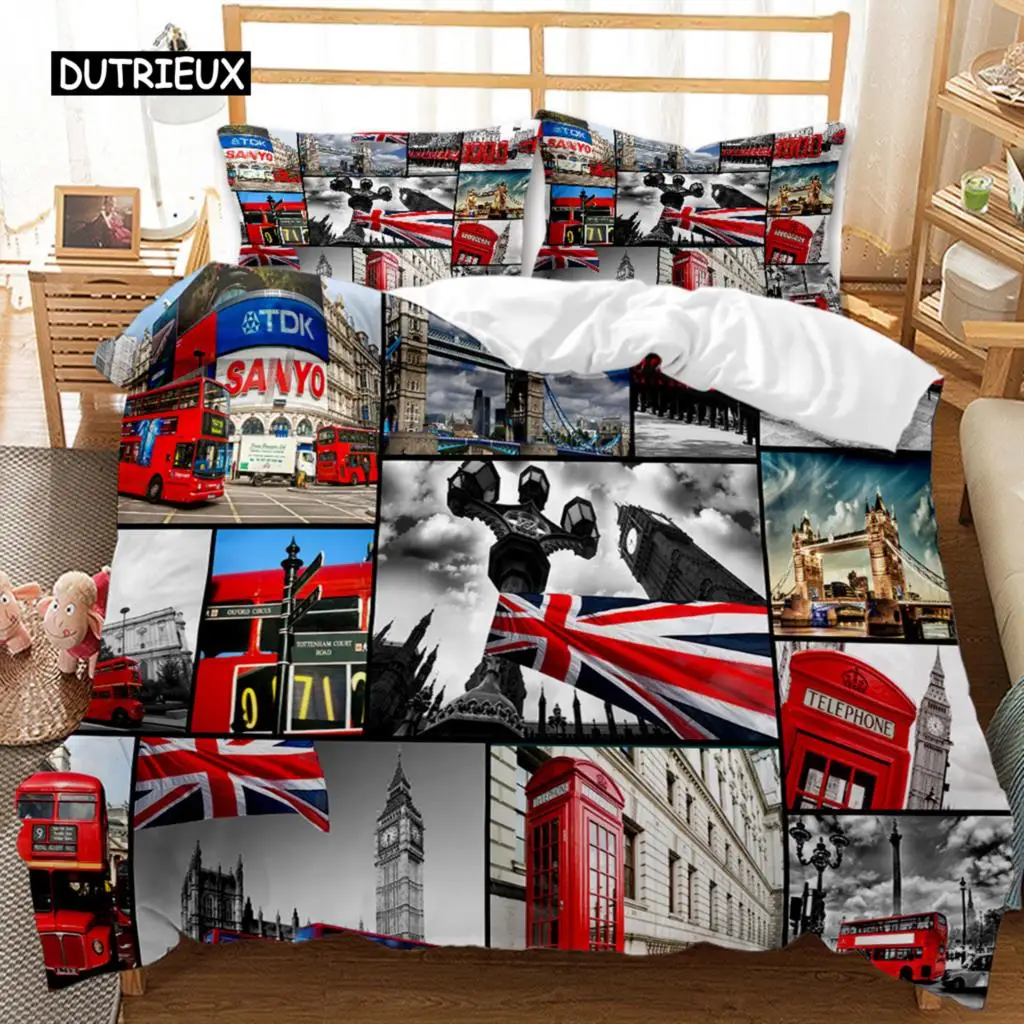 Architecture Duvet Cover Set World Classical Architecture Bedding Set Microfiber Home Textiles 3 Piece Sets Twin Queen King Size