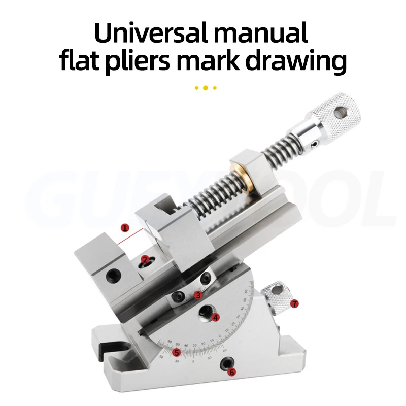 Imagem -03 - High Precision Universal Grinder Precision Vise Parafuso Sine Slope Ângulo Ajustável Ferramenta Inclinação Vice Moagem Machine Polegada