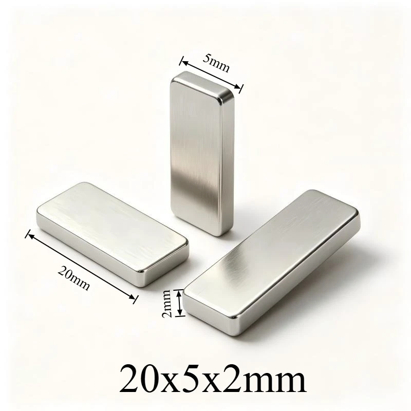 20x5x2mm Thin Block Neodymium Magnet N35 Powerful Permanent NdFeB Rare Earth Magnet For Model DIY Hardware Repair Work 20*5*2mm