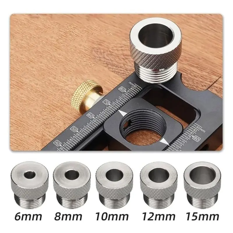 Woodworking 2 In 1 Drill Guide Positioning Clamp, Self-Centering Graduated For Furniture Wood Connect Tool-B61B