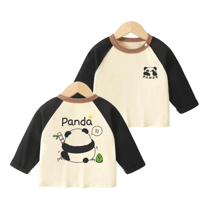 Baby Girls Boys Long Sleeved T-shirt Kids Cartoon Top Tees Toddler Bottoming 2024 Spring Fall Children's Clothes Casual