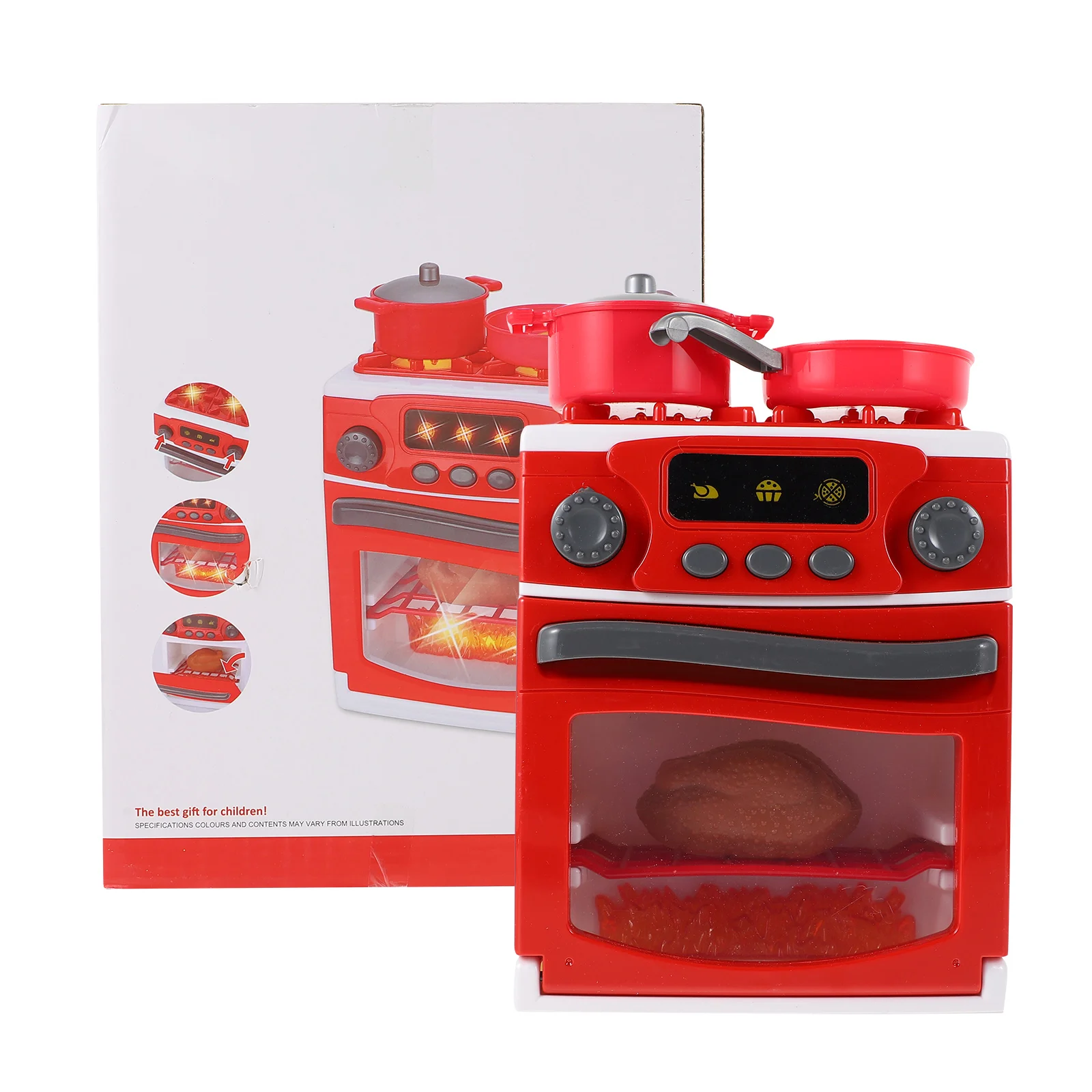 

Simulation Stove Mini Cooking Toy Luminous Music Plastic Kitchen Educational Toddler Kids Safe Fun Role Playing Game