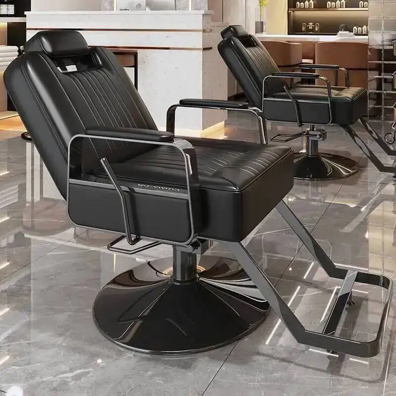 Drehbarer Friseurstuhl, Salon-Ausstattung, Friseur-Möbel, Barbier-Schminktisch-Stühle, Wohnzimmer-Werkzeug, Schwarzes Zubehör
