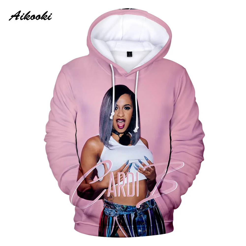 Harajuku Youthful Famous Star Rapper Cardi B 3D print Hoodies Sweatshirts Men/Women Sweatshirt Casual Long Sleeve Pullovers