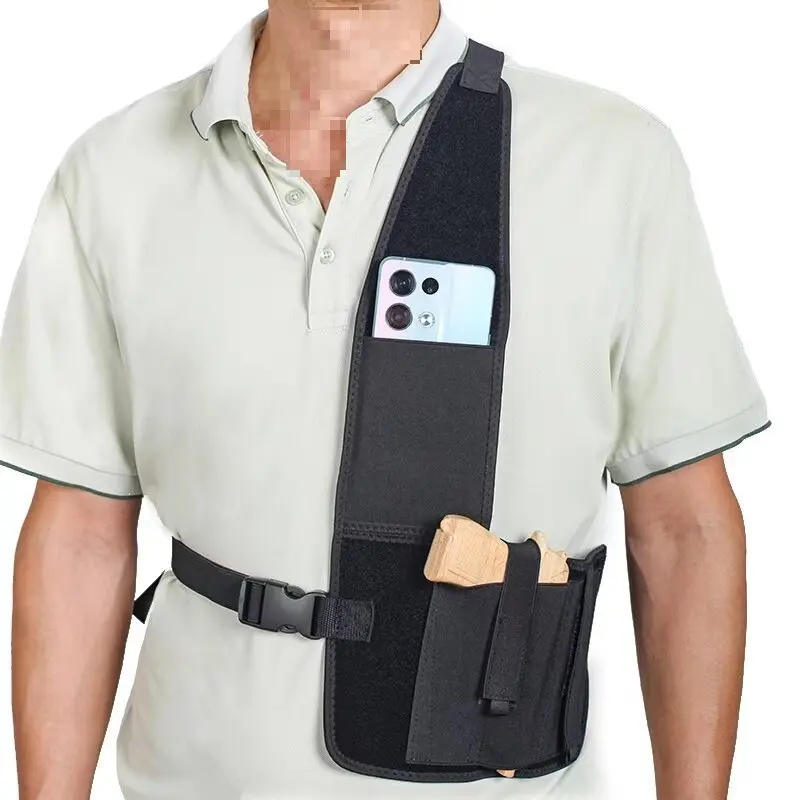 Neoprene Underarm Gun Holster Unisex with Phone Pocket Gun Bag Camo