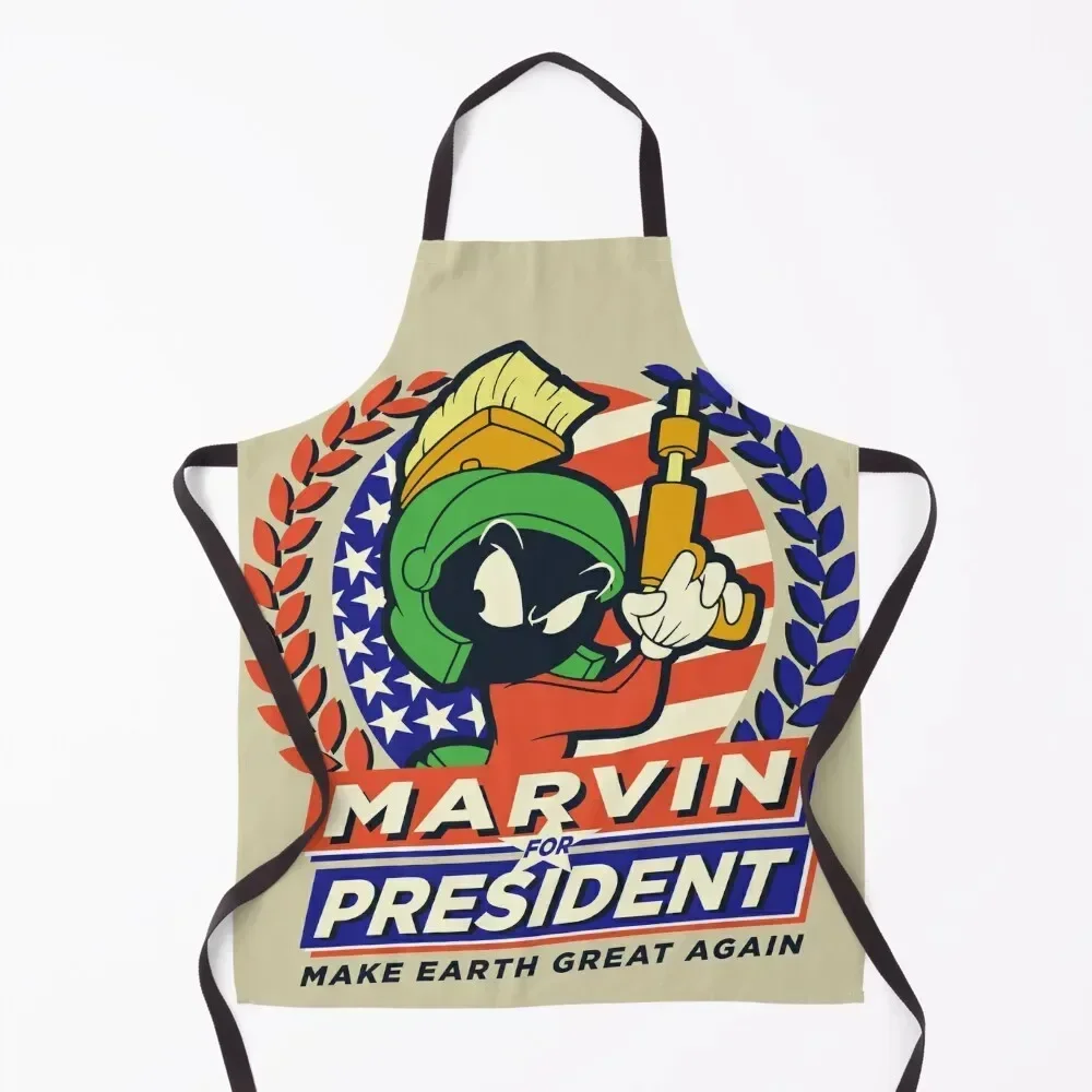 

Marvin For President Apron For Women Kitchen Chef Uniform Korean Woman Work Apron