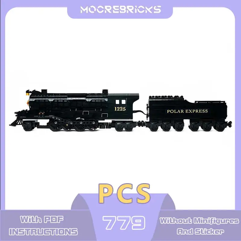 Popular The Polar Express Building Blocks Steam Train Model Mini Bricks Rail Vehicles Retro Toys Children\'s Holiday Gifts