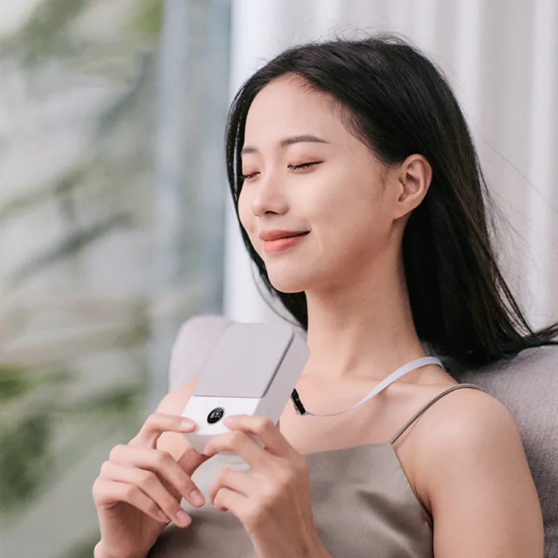 Portable New Mini Neck Fan USB Rechargeable with Power Bank Handheld Fan Desk Adjustable Fan Air Cooler for Home Office Outdoor