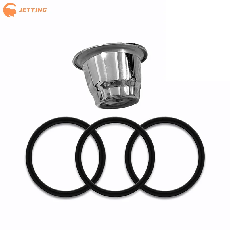 (New) 10Pcs Black Food Grade Soft Silicone O-rings Rubber Gaskets for Nespresso Coffee Refillable Capsules Body Cup