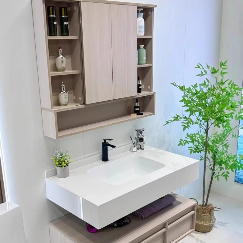 Toilet Storage Bathroom Cabinet Organizer Perfume Mirror Display Partitions Luxury Cupboard Modern Gabinete Trendy Furniture