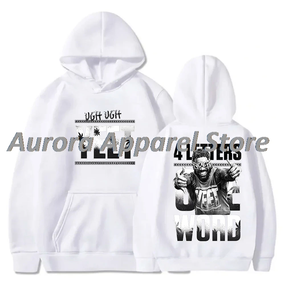 Jey Uso أربعة حروف كلمة واحدة Yeet شعار هوديس تأثيري النساء الرجال أزياء بلوزات طويلة الأكمام