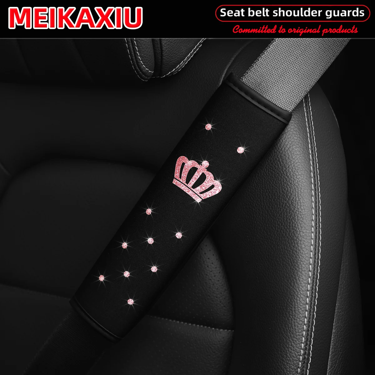 1pc 2pcs Bling New Style Beautiful and Soft Fabric Car Shoulder Strap Covers Safety Belt Decoration to Prevent Tightness