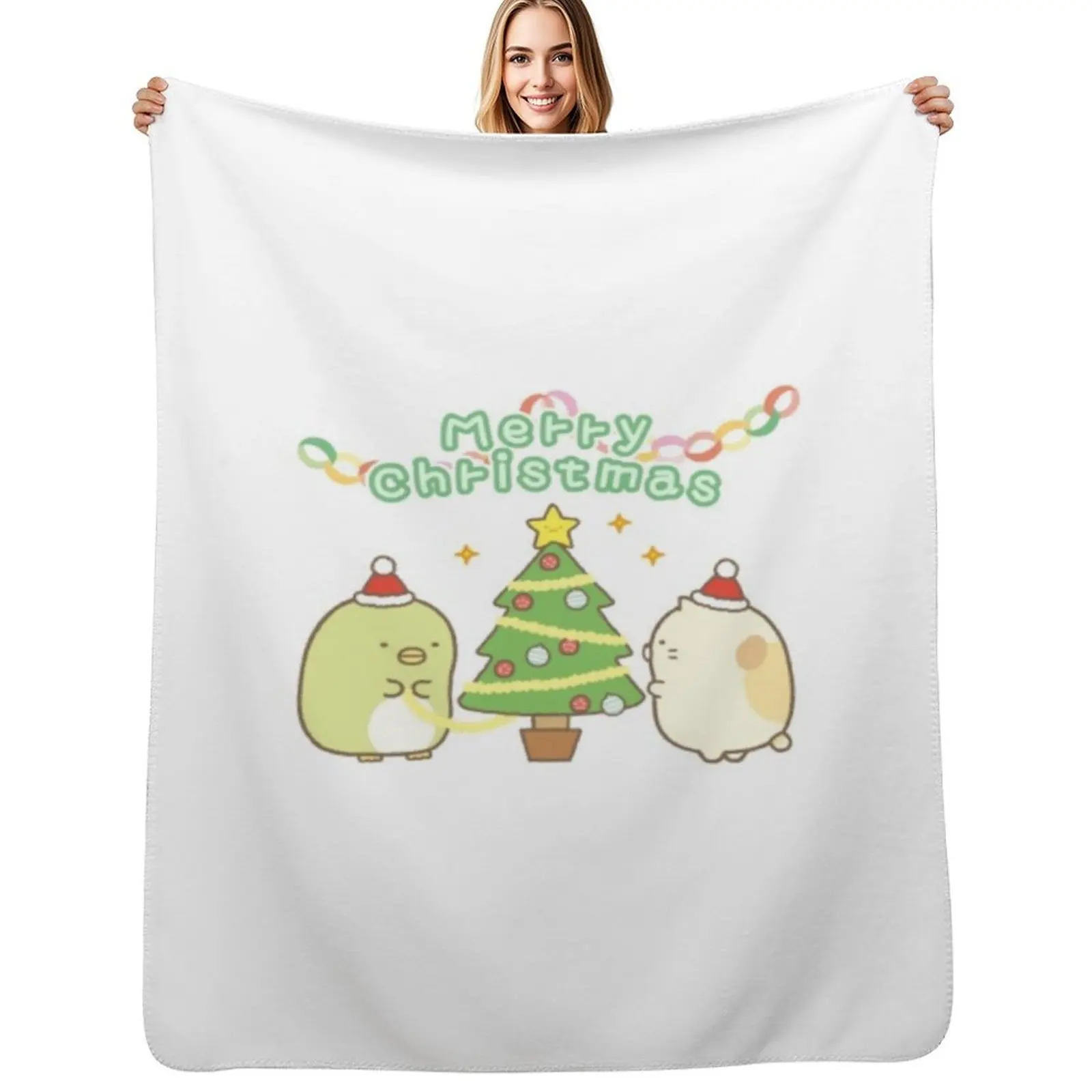 Sumikko gurashi christmas Throw Blanket Ultra Soft Flannel Fleece Blanket for All Seasons