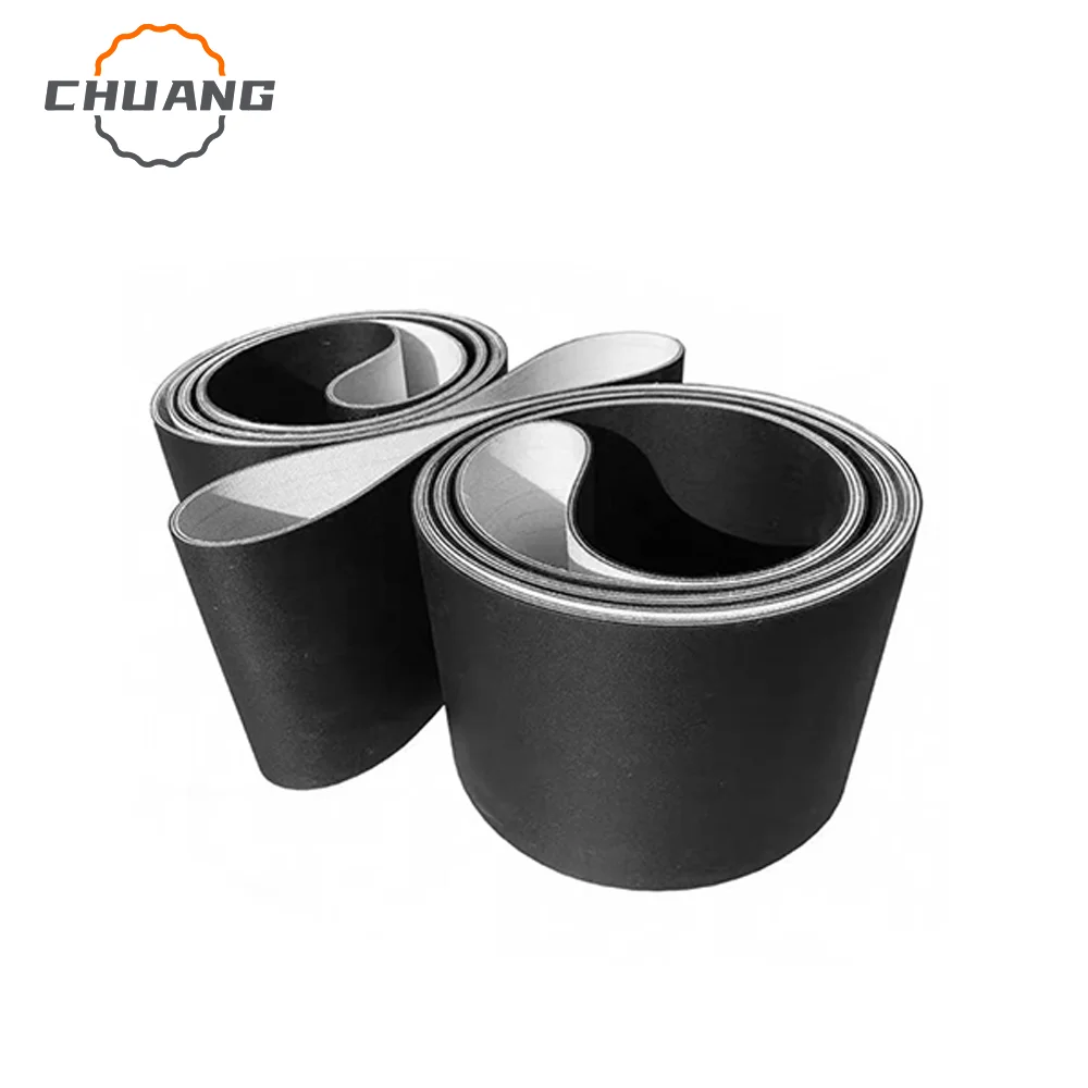 Perimetro in PVC: 4500-4950 mm Larghezza: 100 mm -400 mm Nastro trasportatore per trasmissione industriale in PVC nero (dimensioni personalizzabili)