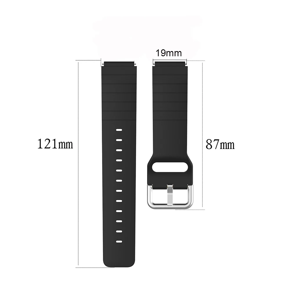 19mm TPU Watch Band for Veryfitpro ID205L/ Uwatch 3 Adjustable Sport Strap for ID205/ID205U/ID205S/ID205G/ID215G/ID216 Women men