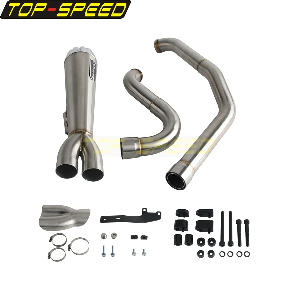 For Harley CVO Street Glide FLHXSE 2017-2025 CVO Road Glide ST FLTRXSTSE 2024-2025 2-Into-1 Exhaust Motorcycle Touring Mufflers