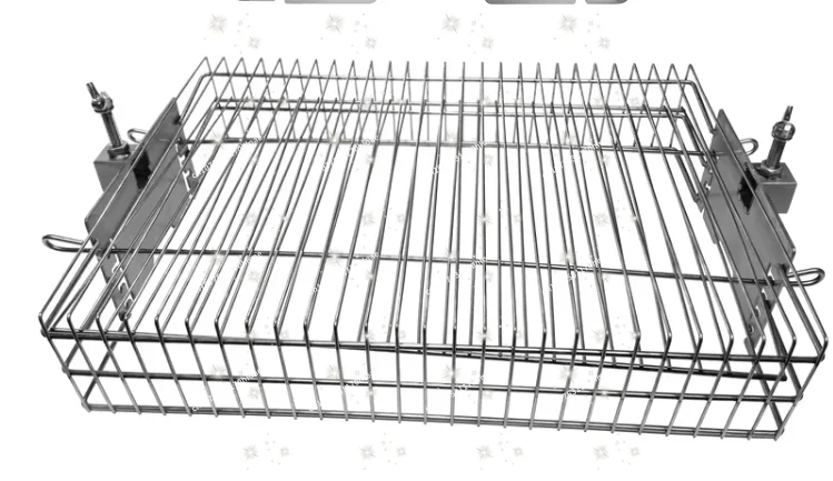 Stainless Steel BBQ Grill Spit Rotisserie Accessories Suitable for 22mm Diameter Skewers, Thickness from 32mm to 75mm
