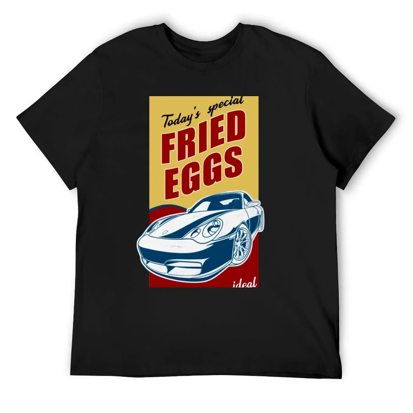 Fried Egg 9-11 Po-rsche 996 T-Shirt graphic t shirt vintage blacks clothing for men