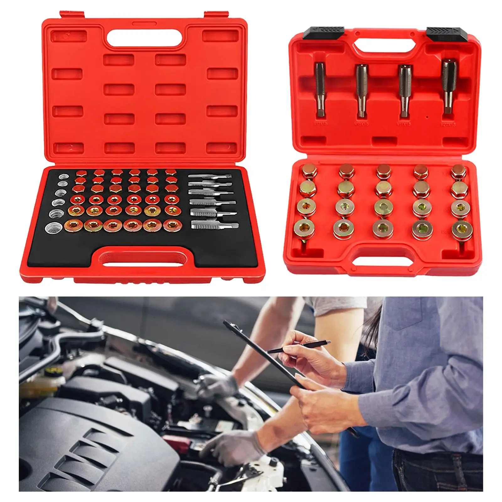 

Ремкомплект резьбы масляного поддона Нержавеющая сталь Многоразовая установка Быстро от M13 до M22