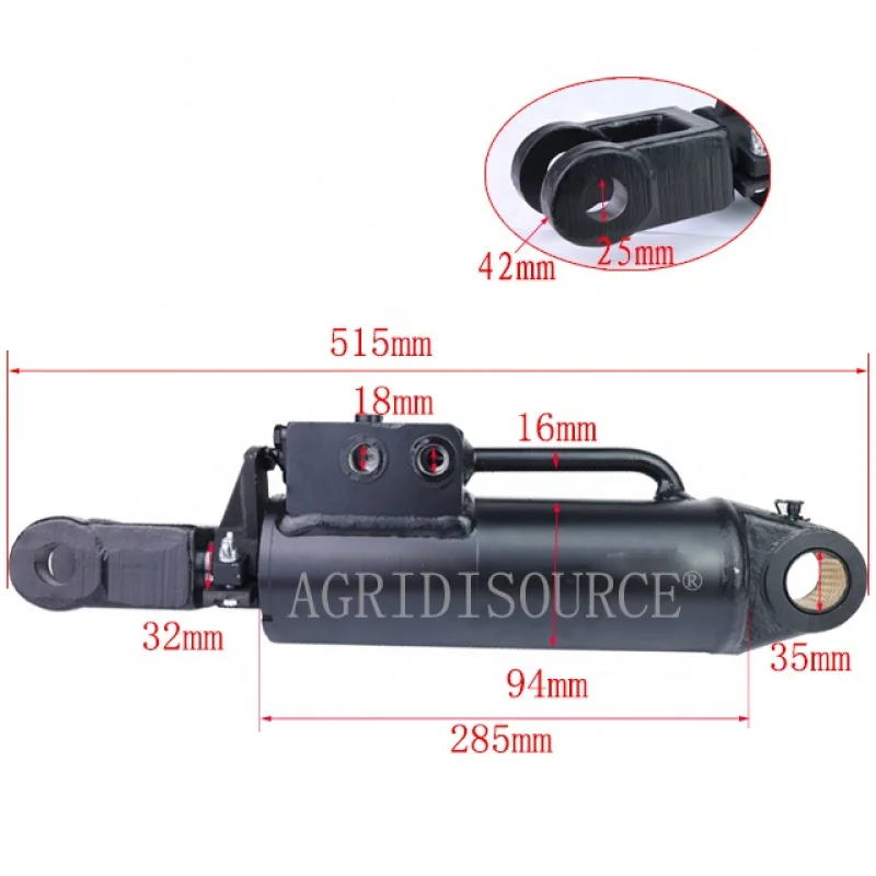 China-Made Lift Cylinder Assembly, esquerda para Foton Lovol parte trator, OEM TB3S551010012