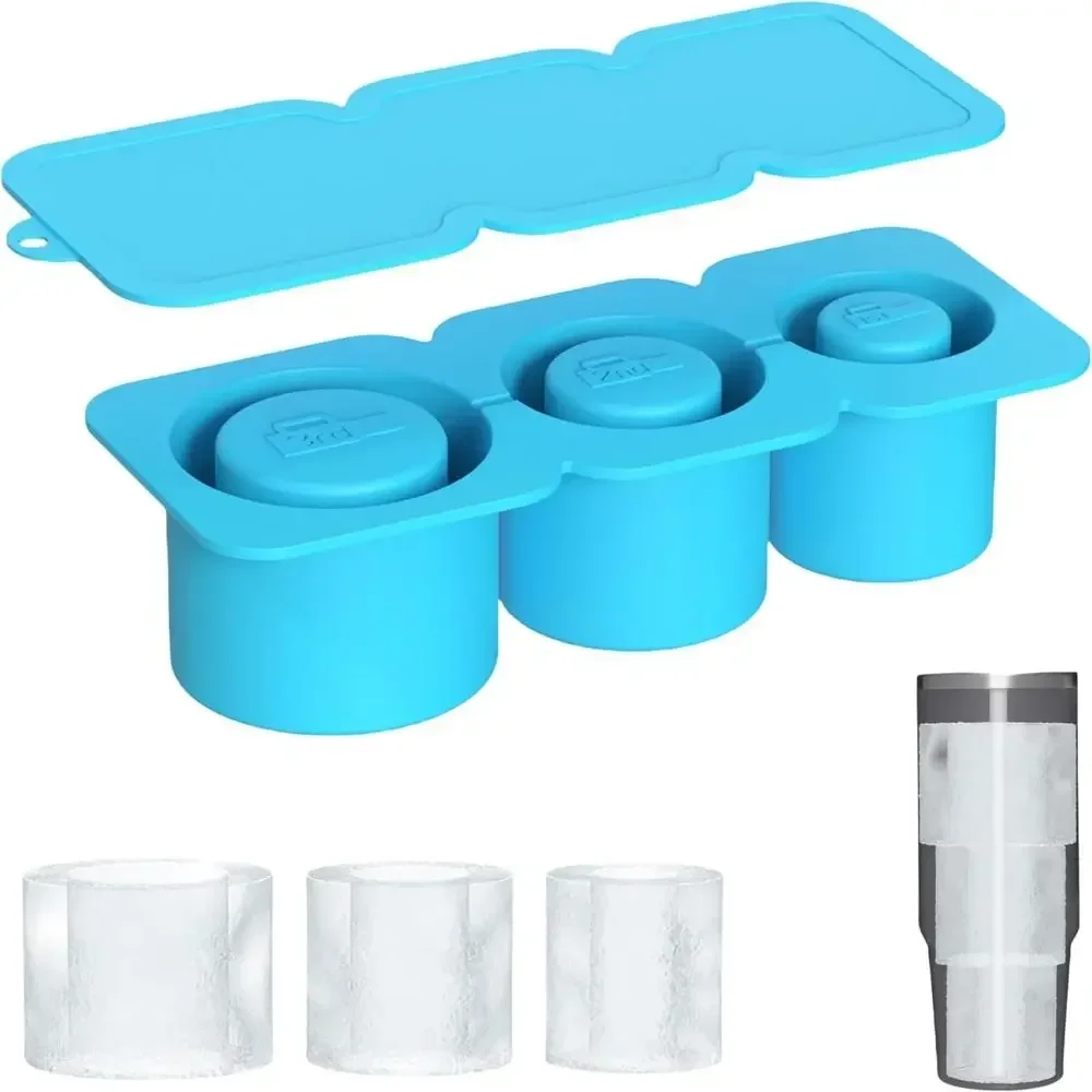 With Lid Ice Cube Tray for Chilling Cocktails Whiskey Drinks Accessories Tumbler Cup Ice Cube Tray for Cup 20-40oz