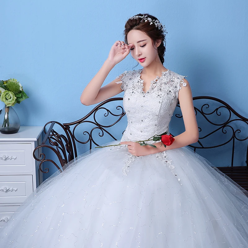 XXN-044#Wedding Dress Plus Size Cheap Wholesale and Retail Ivory White Sparkling Glitter Bride Getting Married Dresses Party 201