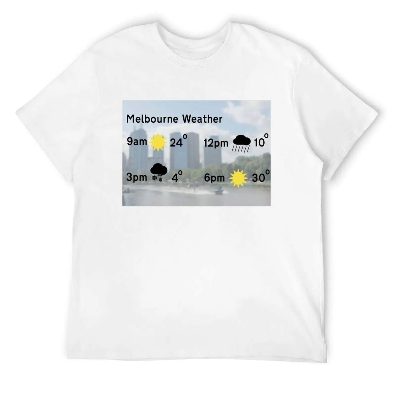 

Melbourne Victoria Australia Weather forecast - changeable. T-Shirt plus sizes blanks men clothing