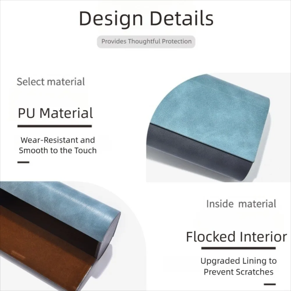 Double Layer Double Eyeglasses Case Large Capacity Waterproof Sunglasses Box PU Leather Scratch Resistant Glasses Case Men