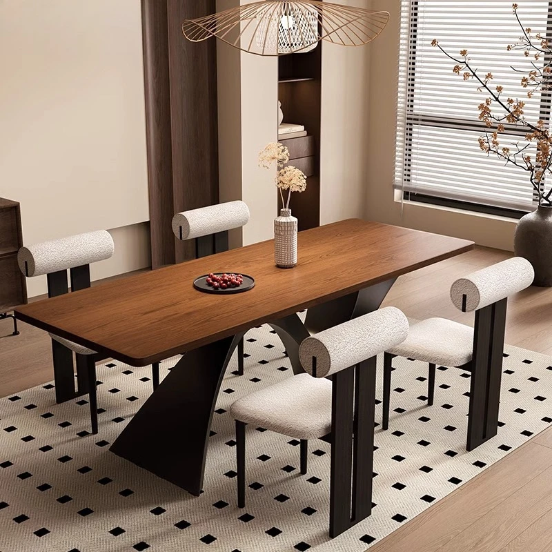 Household small apartment dining table living room desk long table workbench