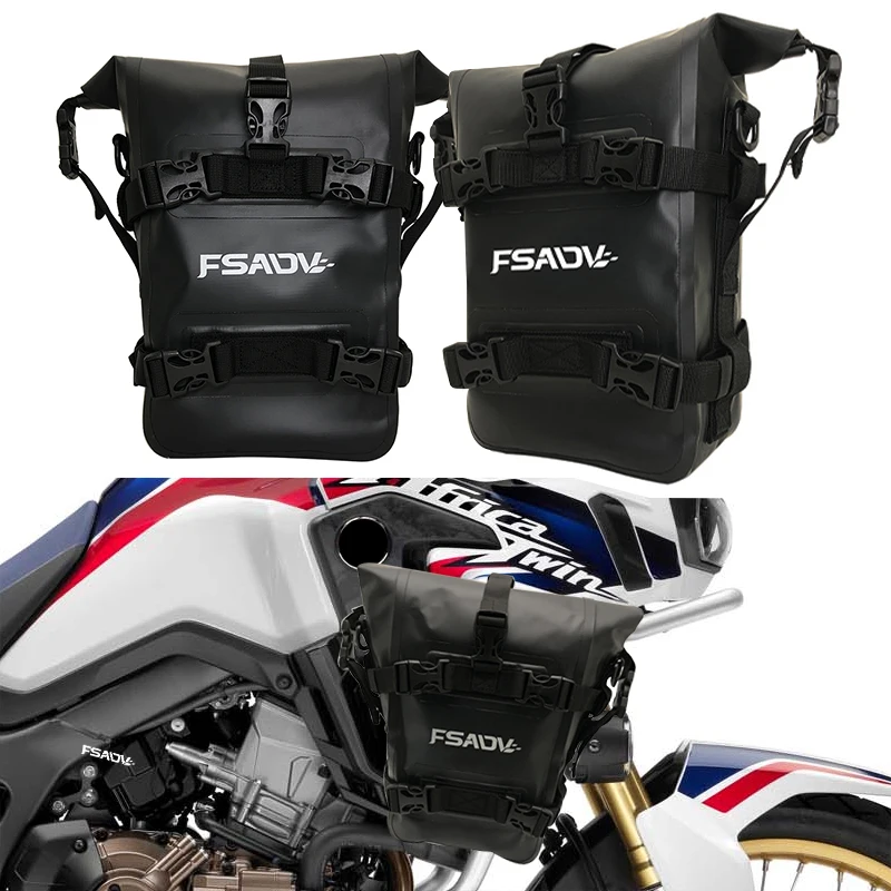 1/2PCS Motorcycle Bumper Bag Waterproof Crash Bars Bag Repair Tool Bag For Honda CRF1000L Africa Twin CRF 1000 L Adventure Sport
