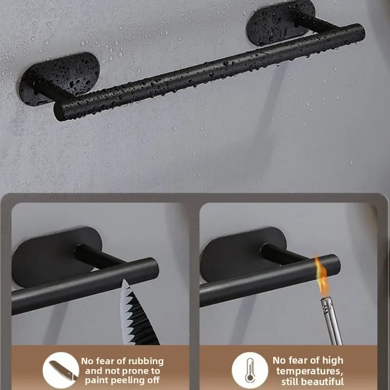 40 cm ohne Bohren, Handtuchhalter für Badezimmer, Wandbehang, Handtuchhalter, selbstklebender Handtuchhalter aus Edelstahl