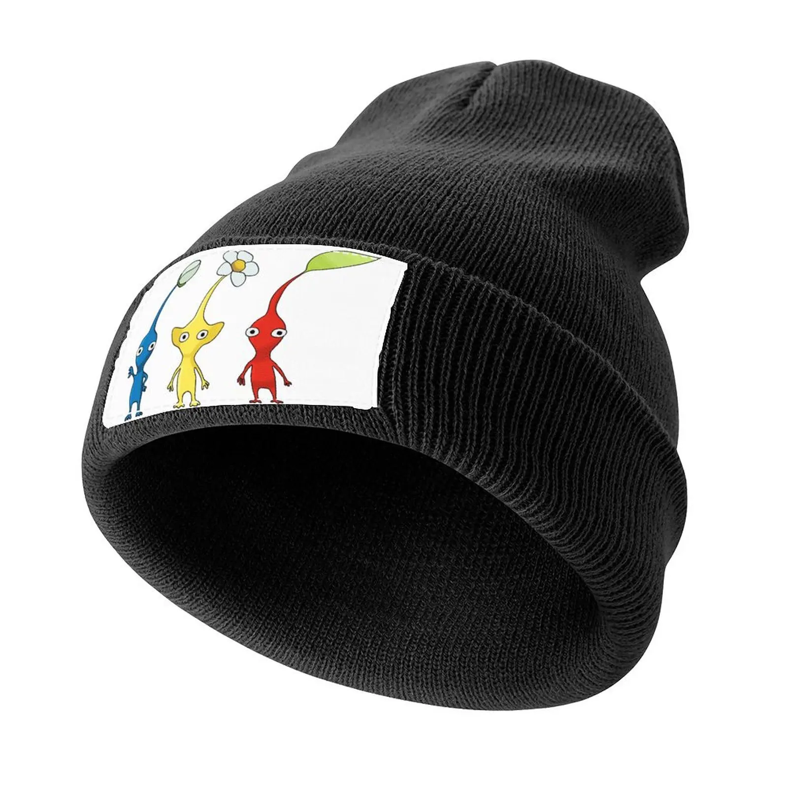 

Blue, Yellow and Red Pikmin Sticker Set Knitted Cap beach hat Military Tactical Cap Anime Hat Beach Trucker Hats For Men Women's