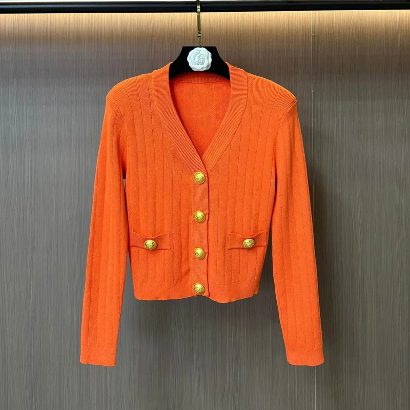 ZJYT Fashion Women\'s Autumn Winter Cardigan Sweaters Long Sleeve Solid Knitting Tops V Neck Knitwears Jersey Mujer 2025 New