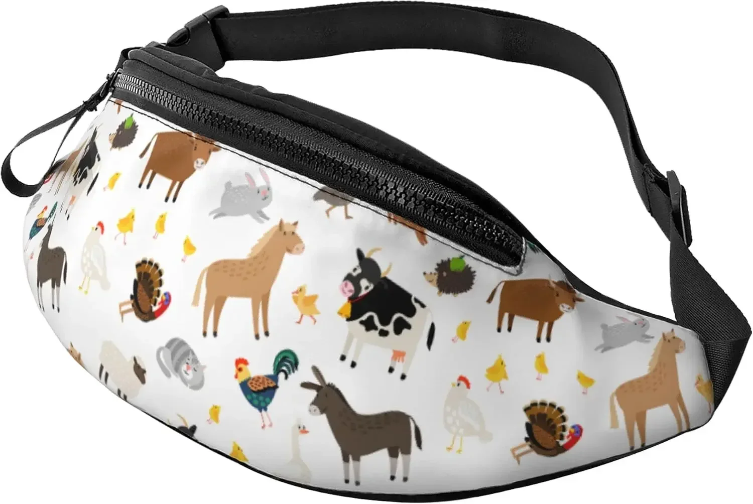 

Поясная сумка для женщин и мужчин с разъемом для наушников, спортивная поясная сумка, поясные сумки с рисунком сельскохозяйственных животных для бега