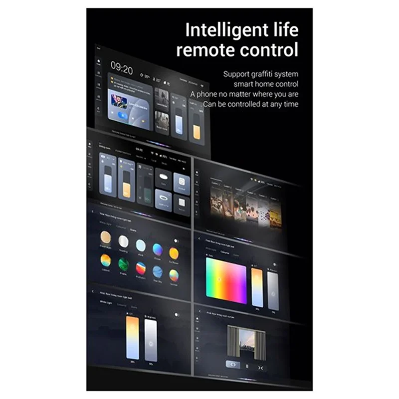 A99E-Tuya Smart Home Control Panel 7 Inch Android 8.1 With Rotary Button Zigbee Hub Wifi Wall Amplifier,For Alexa Voice