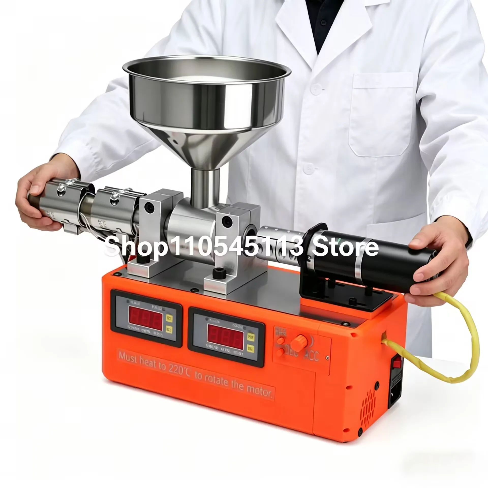 Desktop Extruder Machine 300℃ Single Screw Plastic Melter for PLA ABS PETG Filament Strip Granule R&D Lab