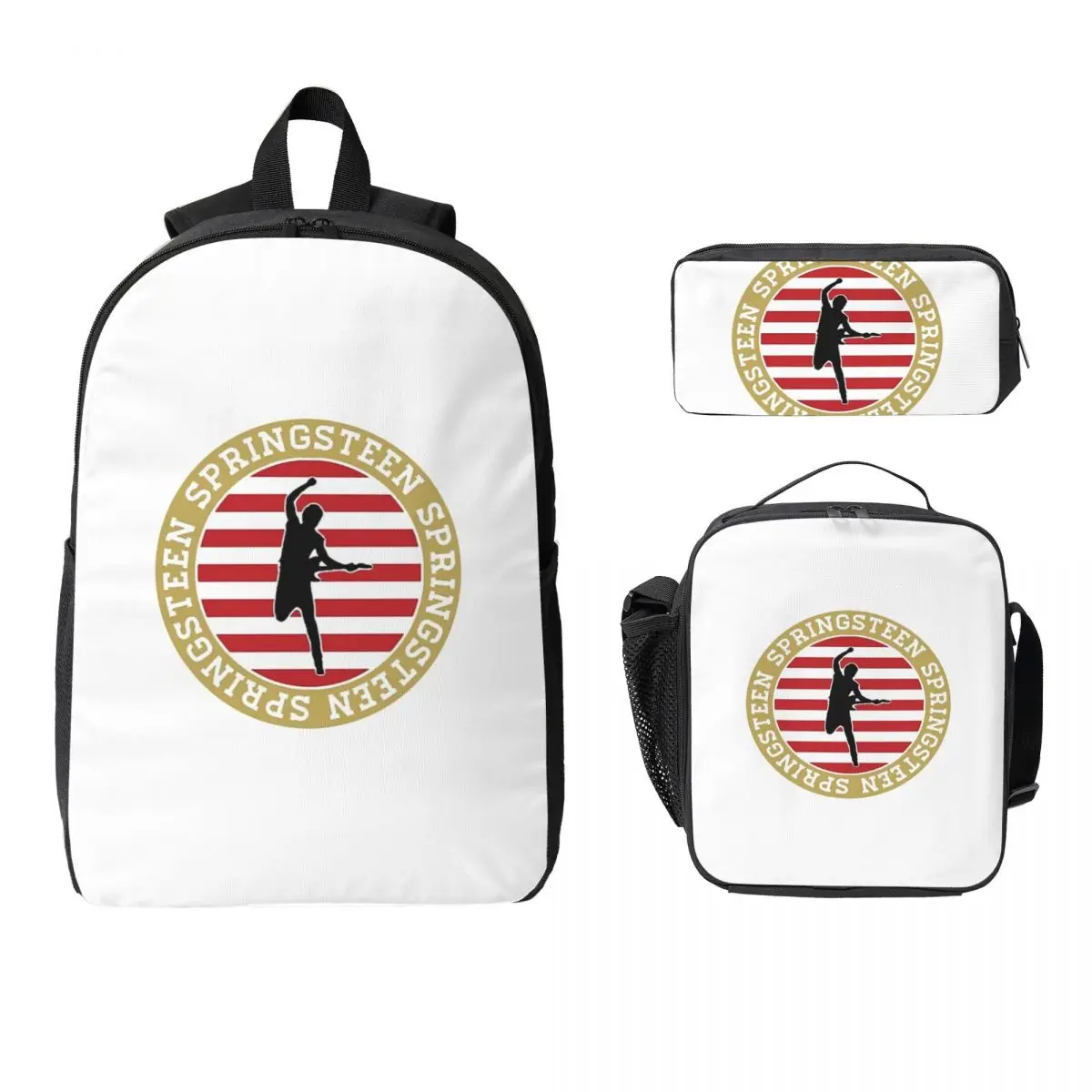 

Bruce Springsteen Backpack Student Boys Girls BookBag School Bag Laptop Shoulder Bags 3ps Insulated Lunch Bag Pencil Case