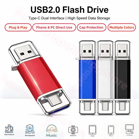 Type-C Dual Interface High Speed USB Flash Drive OTG Dual Plug USB…