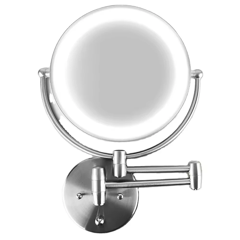 

FEIDU Modern Shaving Mirror Light Double-Sided Wall-Mounted 10X Dimmable LED Illuminated IP44 Metal Frame Graphic Design