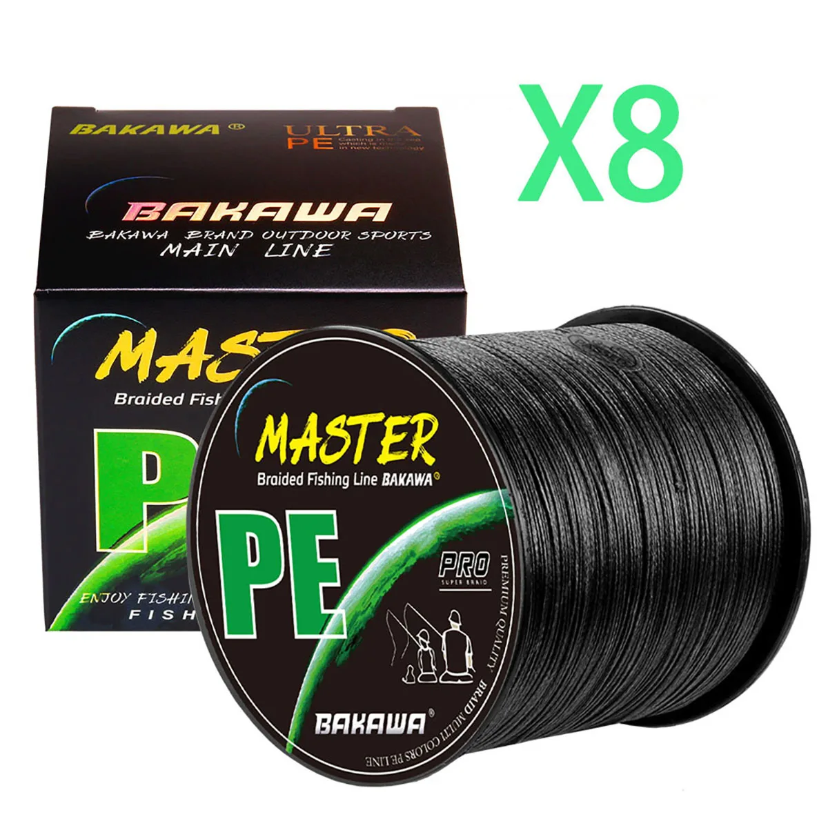 

BAKAWA X8 Braided Multifilamento Fishing Line 300M 500M 1000M 22-90LB Multifilament Japan pesca Accessory Freshwater Applicable