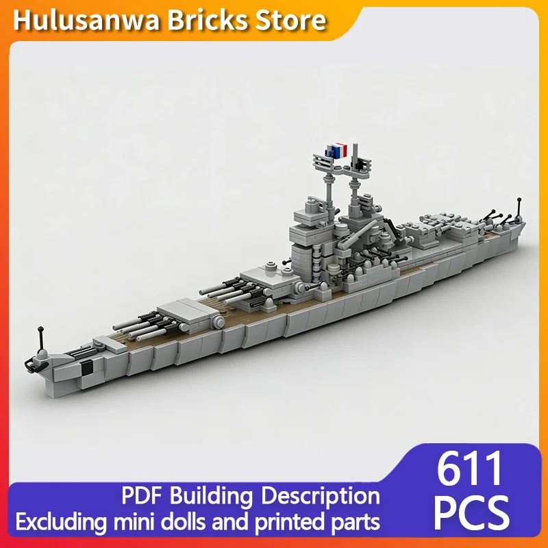 

Модель военного корабля времен Второй мировой войны, конструктор MOC, строительные блоки, военная техника, модульные технологии, подарки, праздничный набор для сборки, детские игрушки