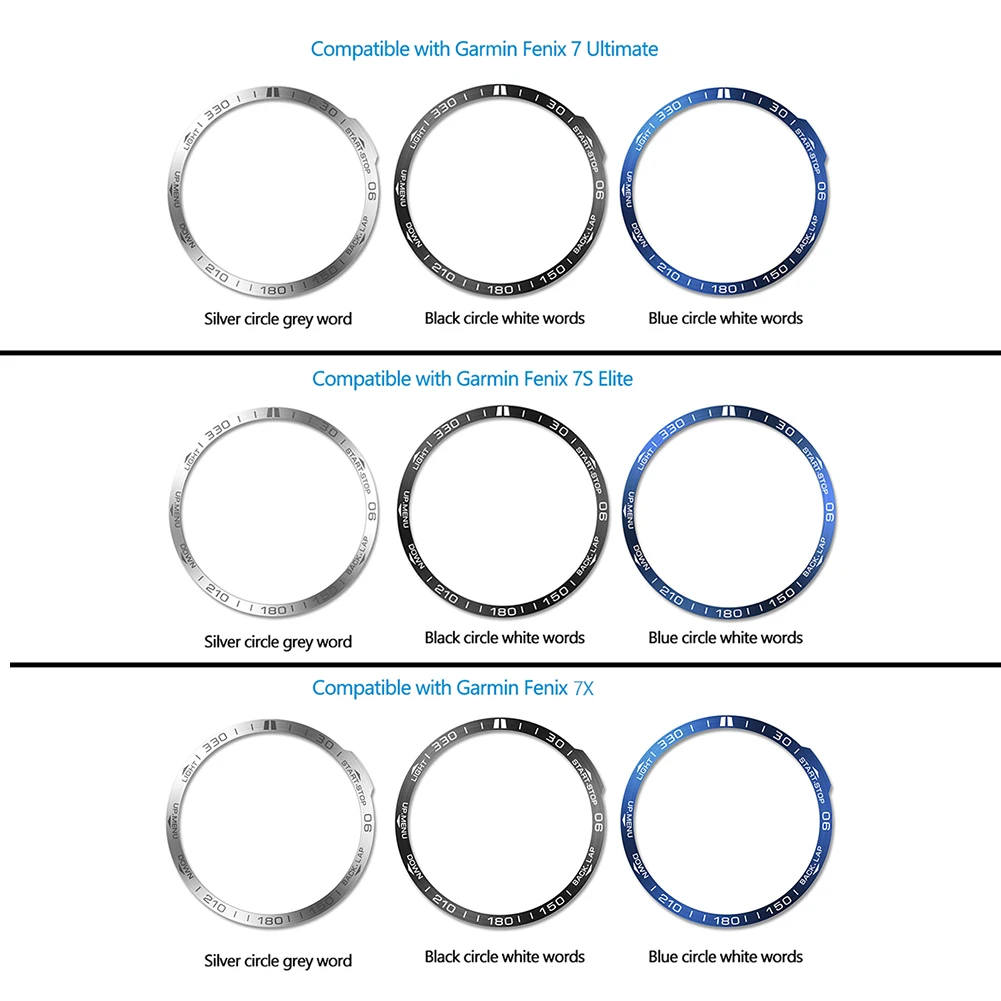 Garmin Fenix ​​7/7S/7X 보호 커버 프레임 범퍼 링 스마트워치 액세서리용 스마트워치 스테인레스 스틸 베젤