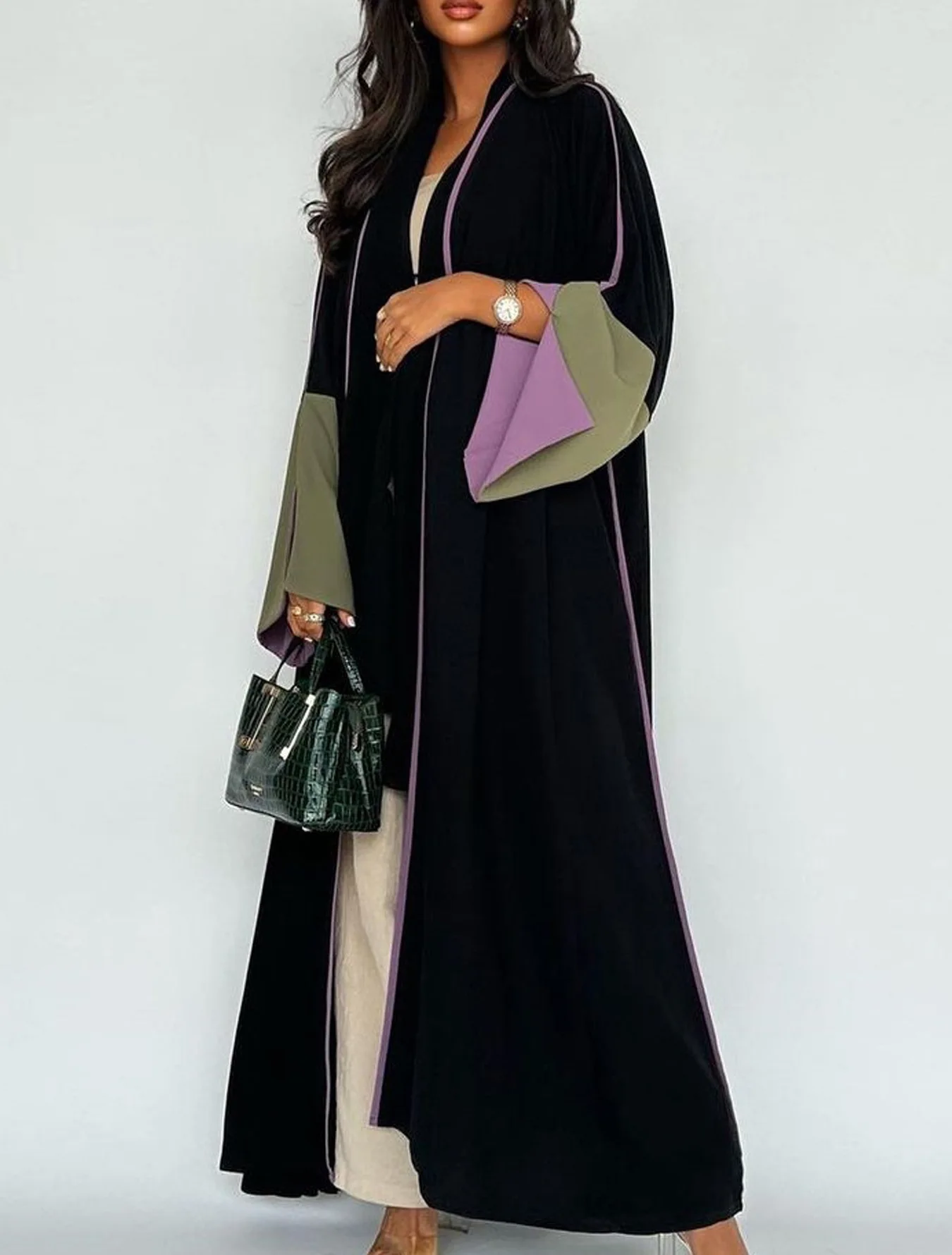 عباية عربية دبي الرائجة عباية سعودية إسلامية عبايات مفتوحة للنساء المسلمات #5